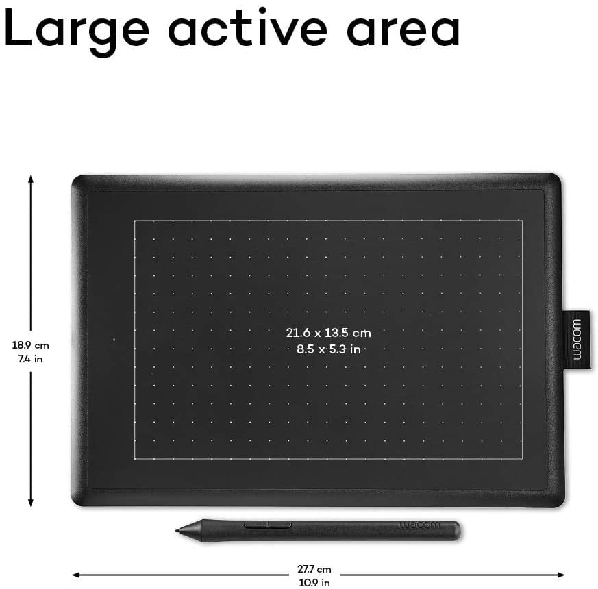 One by Wacom CTL-672 Medium Creative Pen Tablet for Windows & Mac - CTL-672/K0-C