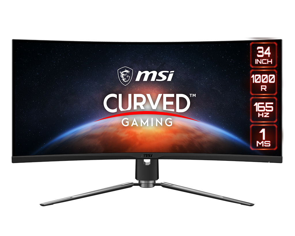 MSI 34" MPG Artymis 343CQR VA UWQHD 165Hz 1ms HDR400+10bits Smart Curved Gaming Monitor