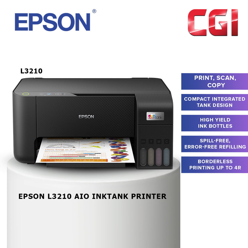 Epson EcoTank L3210 A4 All-in-One Ink Tank Printer