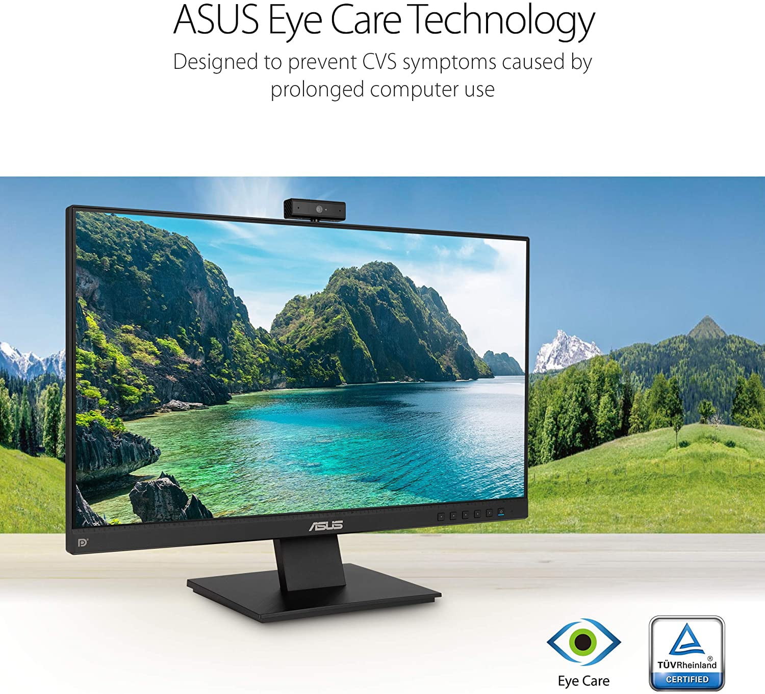 Asus 23.8" BE24EQK FHD IPS 60Hz 2MP Buildin Camera Microphone Array Build In Speaker Video Conferencing Monitor