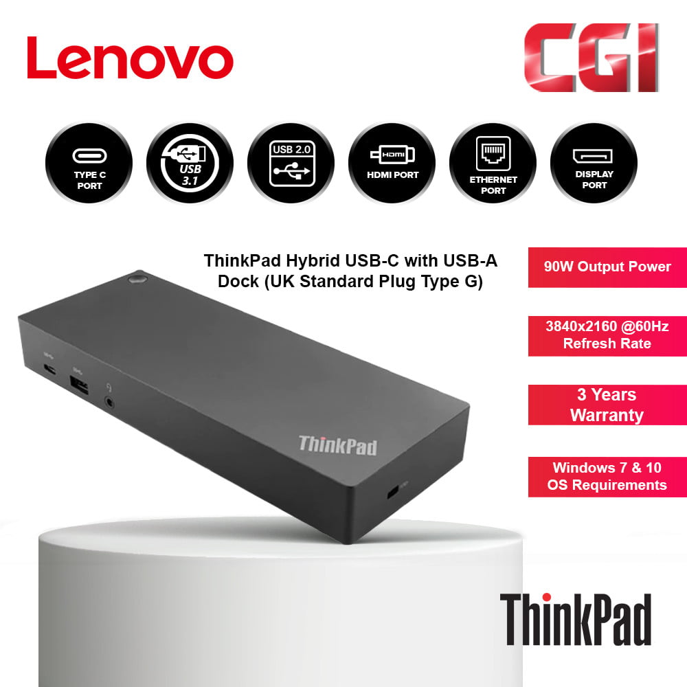 ThinkPad Hybrid USB-C with USB-A Dock - 40AF0135UK