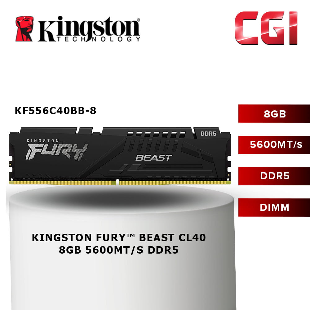Kingston FURY Beast 8GB DDR5-5600 CL40 288-Pin DIMM - KF556C40BB-8