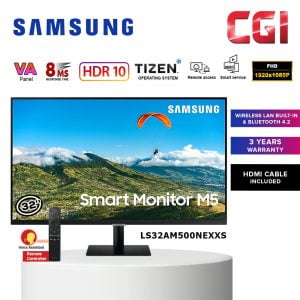 Samsung 32" LS32AM500NEXXS 8ms 60Hz FHD VA Smart Monitor with Built in Speaker