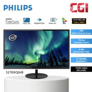 Philips 327E8QJAB 32" FHD IPS 75Hz 4ms Free Sync LED Monitor