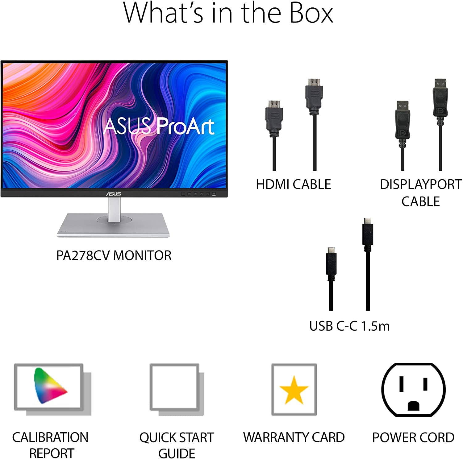 Asus ProArt Display 27" PA278CV WQHD IPS 70Hz Adaptive Sync 100% Adobe RGB&REC.709 Color Accuracy ?E< 2 USB-C Display Port Daisy Chain Ergonomic Monitor