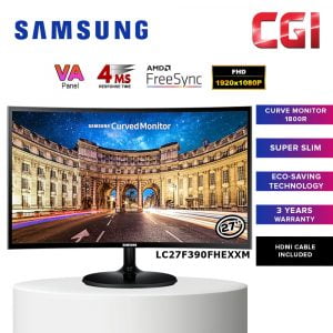 Samsung 27" LC27F390FHEXXM Curved FHD LED Monitor - Super Slim and Sleek Design
