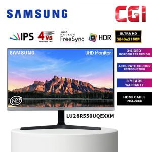 Samsung 28" LU28R550UQEXXM UHD HDR AMD FreeSync 4ms IPS Borderless Monitor