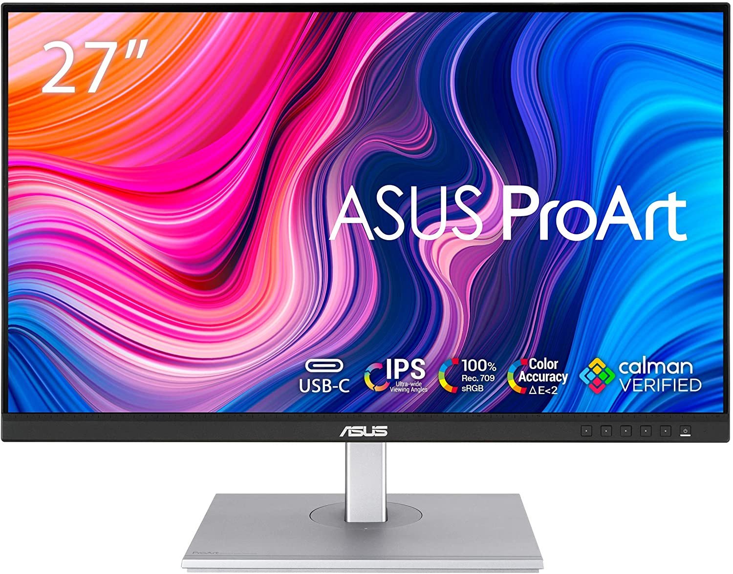 Asus ProArt Display 27" PA278CV WQHD IPS 70Hz Adaptive Sync 100% Adobe RGB&REC.709 Color Accuracy ?E< 2 USB-C Display Port Daisy Chain Ergonomic Monitor