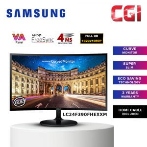 Samsung 23.5" LC24F390FHEXXM Curved FHD LED Monitor -Super Slim and Sleek Design