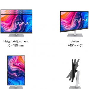 Asus ProArt Display 27" PA278CV WQHD IPS 70Hz Adaptive Sync 100% Adobe RGB&REC.709 Color Accuracy ?E< 2 USB-C Display Port Daisy Chain Ergonomic Monitor