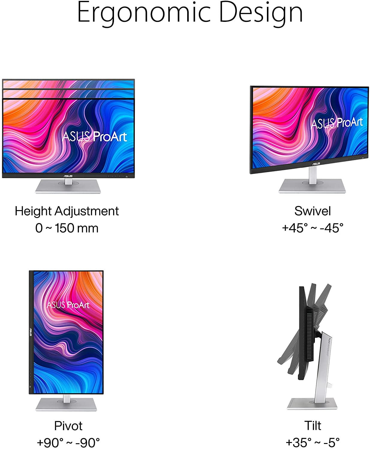 Asus ProArt Display 27" PA278CV WQHD IPS 70Hz Adaptive Sync 100% Adobe RGB&REC.709 Color Accuracy ?E< 2 USB-C Display Port Daisy Chain Ergonomic Monitor