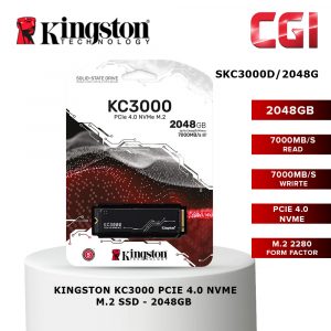 Kingston KC3000 2048G M.2 2280 PCIe 4.0 NVMe SSD (SKC3000D/2048G)