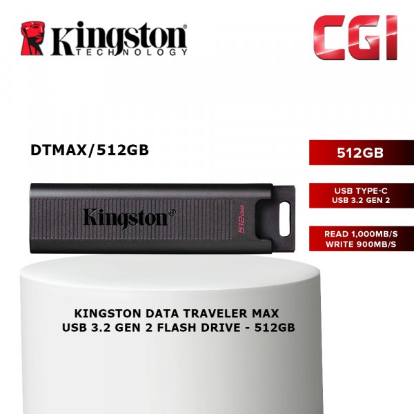 Kingston DataTraveler Max USB 3.2 Gen 2 Flash Drive (DTMAX/512GB)