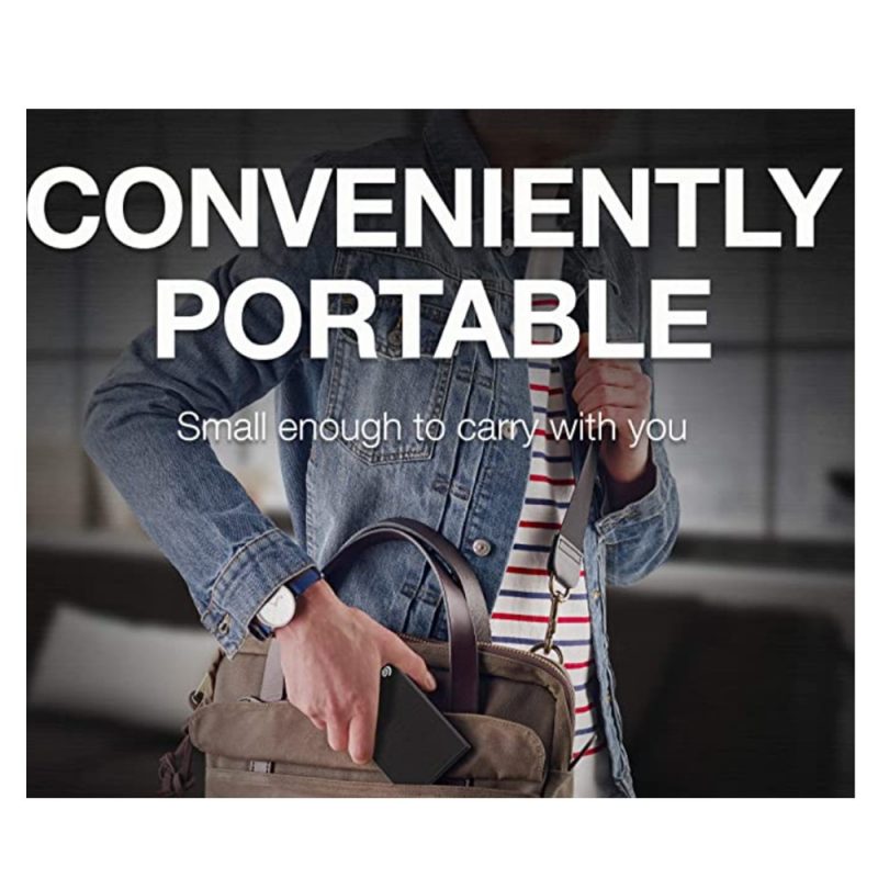 Seagate 1TB One Touch Portable W Rescue External Hard Drive - Black (STKY1000400)