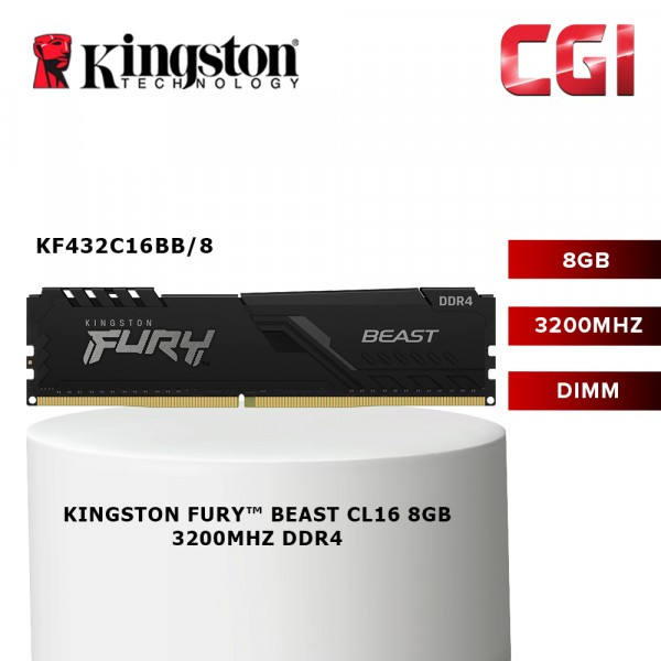 Kingston FURY Impact 8GB 1G x 64-Bit 3200MHz DDR4 DIMM (KF432C16BB/8)