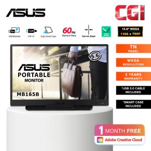 Asus Zenscreen 15.6" MB165B WXGA TN 60Hz USB 3.0 Narrow Bezel Portable Monitor