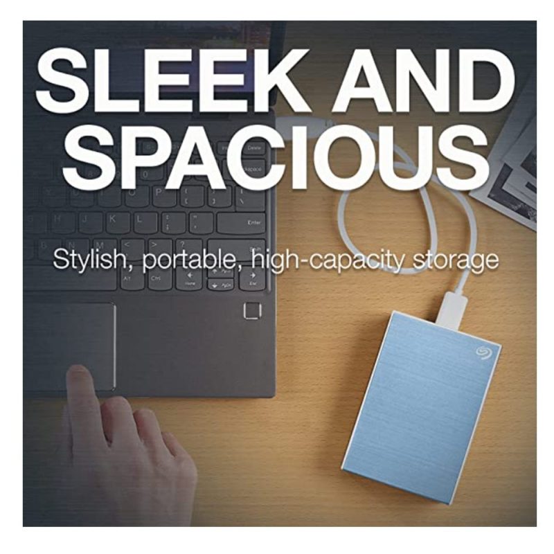 Seagate 1TB One Touch Portable W Rescue External Hard Drive - Blue (STKY1000402)