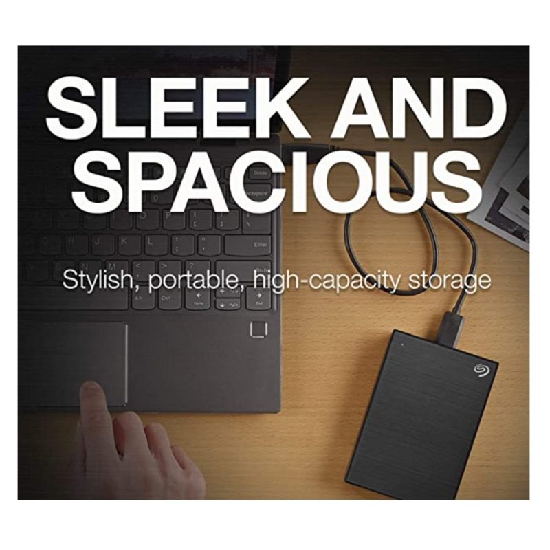 Seagate 1TB One Touch Portable W Rescue External Hard Drive - Black (STKY1000400)