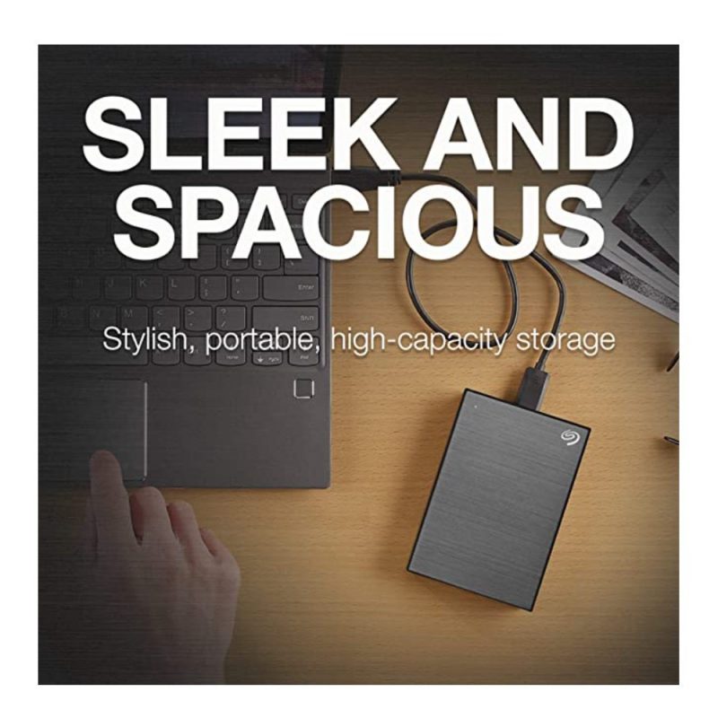 Seagate 1TB One Touch Portable W Rescue External Hard Drive - Grey (STKY1000404)