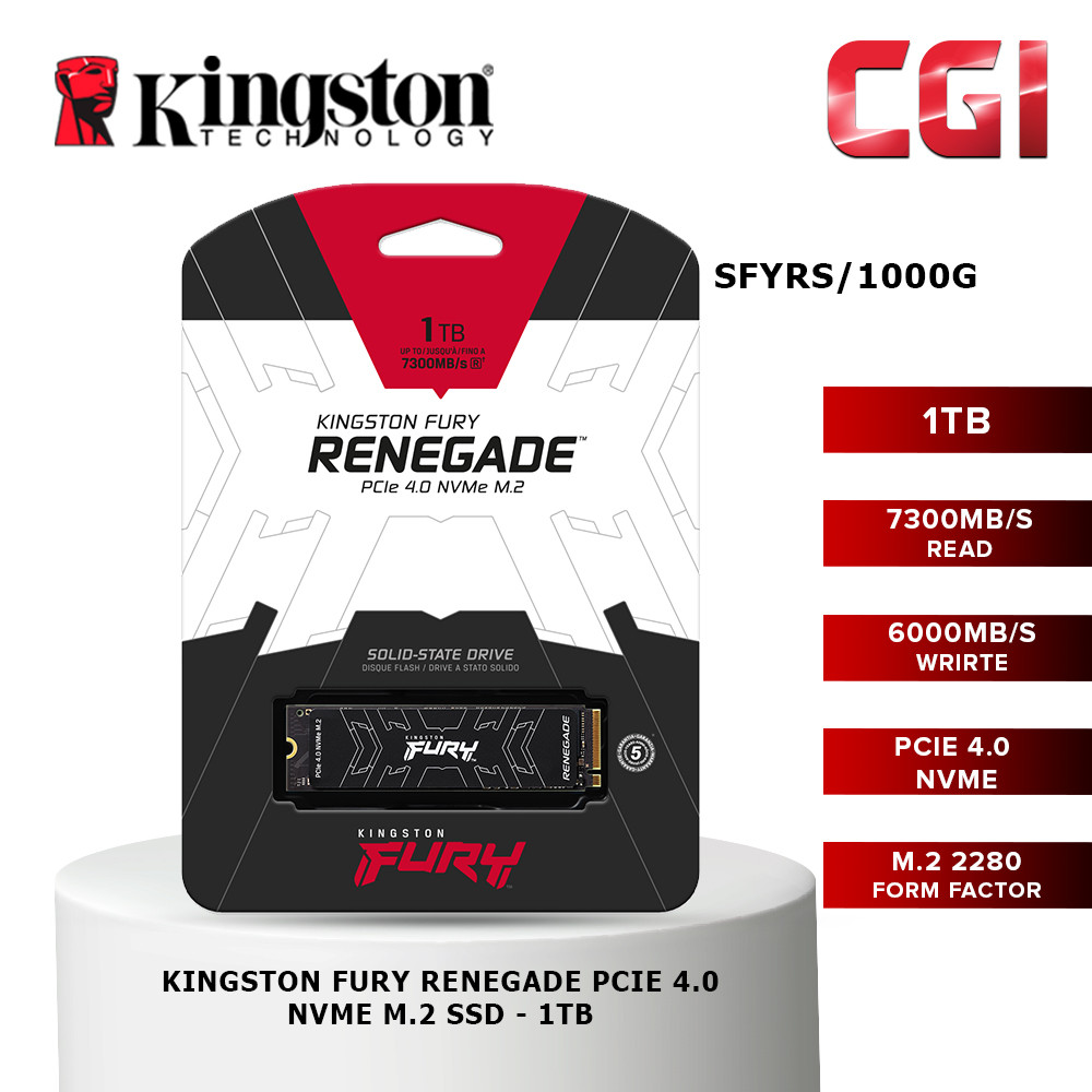 Kingston Fury 1000G M.2 2280 PCIe 4.0 NVMe SSD (SFYRS/1000G)