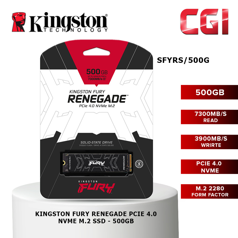 Kingston Fury 500G M.2 2280 PCIe 4.0 NVMe SSD (SFYRS/500G)