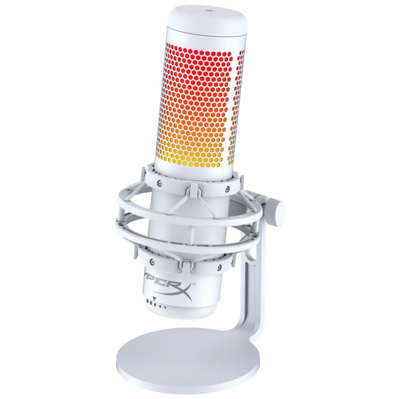 HyperX Quadcast S White RGB Lighting USB Gaming & Streaming Microphone for PC,PS4,Mac - 519P0AA