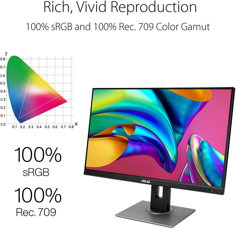 Asus ProArt Display 27" PA278QV WQHD IPS 75Hz Adaptive Sync 100% SRGB Calman Verified Professional Monitor