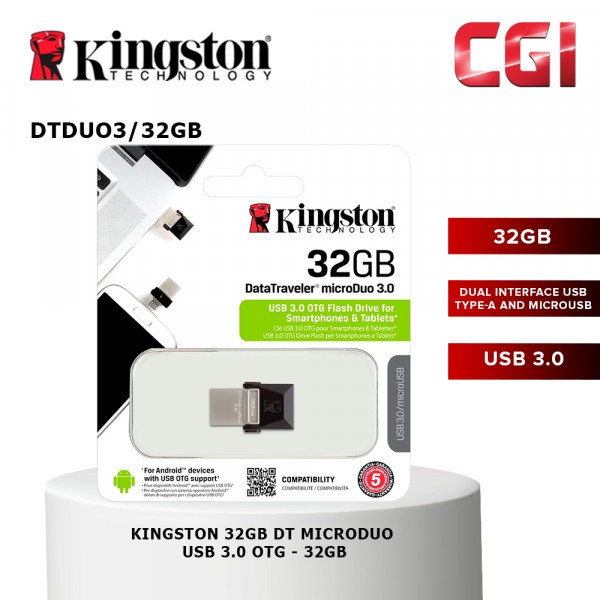 Kingston 32GB DT MicroDuo USB 3.0 OTG-(DTDUO3/32GB)