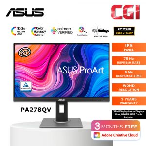 Asus ProArt Display 27" PA278QV WQHD IPS 75Hz Adaptive Sync 100% SRGB Calman Verified Professional Monitor
