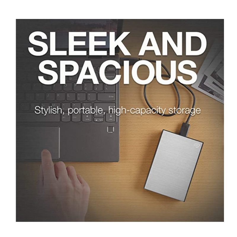 Seagate 1TB One Touch Portable W Rescue External Hard Drive - Silver (STKY1000401)