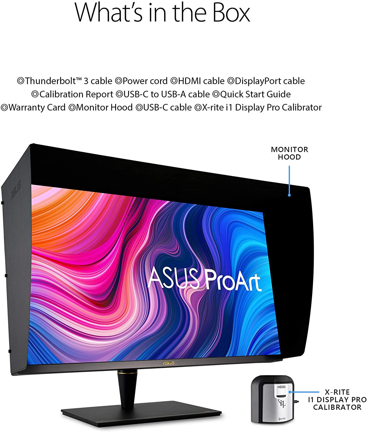 Asus ProArt 32" PA32UCX-PK 4K HDR IPS ThunderBolt 3 USB-C Mini LED Professional Monitor