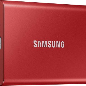 Samsung T7 1TB 1,050MB/s USB 3.2 Type-C Portable SSD (Red) - MU-PC1T0R/WW