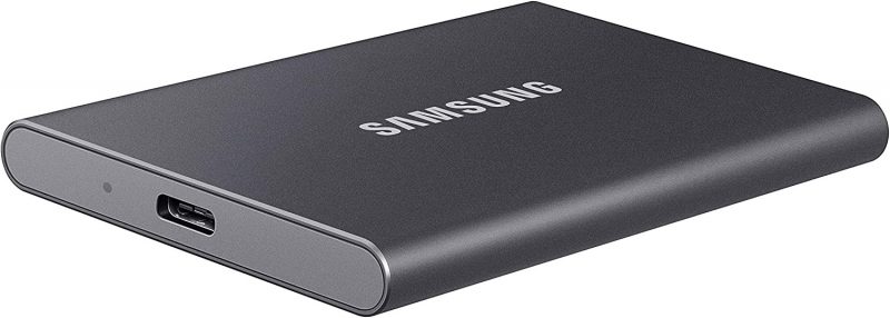 Samsung T7 1TB 1,050MB/s USB 3.2 Type-C Portable SSD (Grey) - MU-PC1T0T/WW