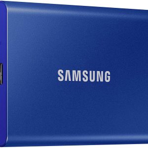 Samsung T7 1TB 1,050MB/s USB 3.2 Type-C Portable SSD (Blue) - MU-PC1T0H/WW