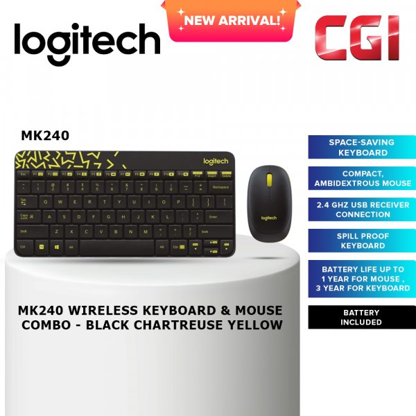 Logitech MK240 Nano Minimalist Wireless Keyboard And Mouse Combo - 920-008202