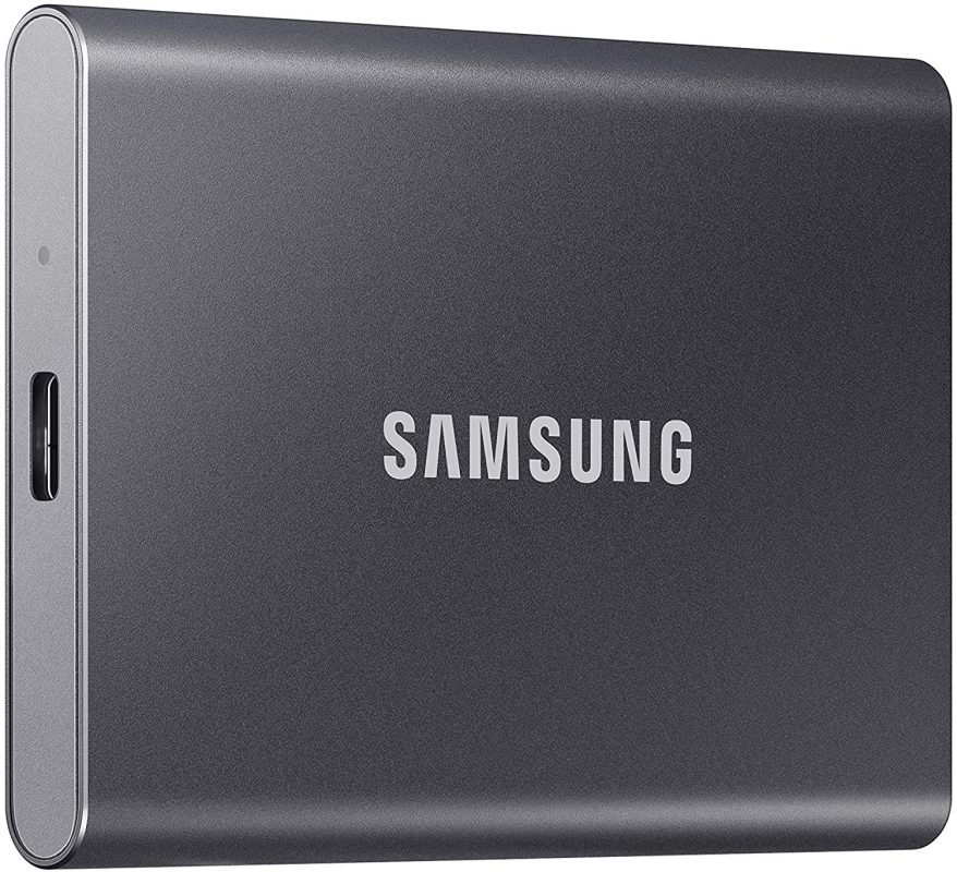 Samsung T7 1TB 1,050MB/s USB 3.2 Type-C Portable SSD (Grey) - MU-PC1T0T/WW