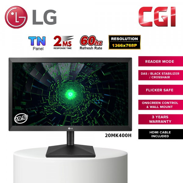 LG 19.5" 20MK400H HDMI/VGA LED MONITOR
