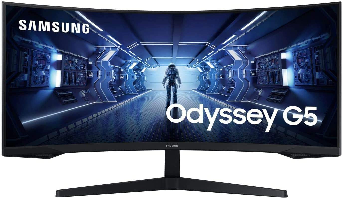 Samsung 34" Odyssey G5 LC34G55TWWEXXS VA Ultra WQHD HDR10 165Hz 1ms Freesync Premium Curved Gaming Monitor