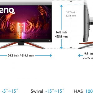 BenQ Mobiuz 27" EX2710Q IPS 2K HDR10 165Hz 1ms HDRi AMD Freesync Dual Speaker Gaming Monitor