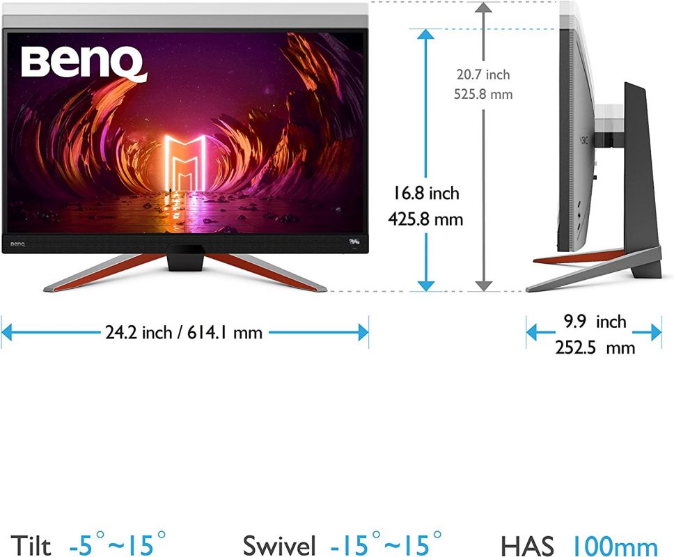 BenQ Mobiuz 27" EX2710Q IPS 2K HDR10 165Hz 1ms HDRi AMD Freesync Dual Speaker Gaming Monitor