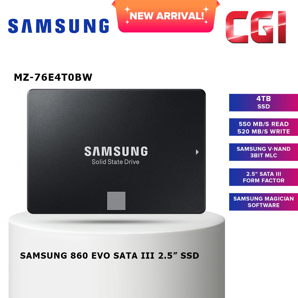 Samsung 860 EVO SATA III 2.5 inch SSD 4TB - MZ-76E4T0BW
