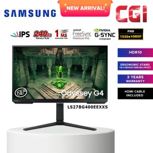 Samsung 27" LS27BG400EEXXS Odyssey G4 IPS 240 Hz FullHD HDR10240Hz 1ms Gsync Freesync Premium Ultrawide Gaming Monitor