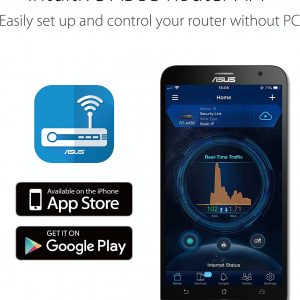 Asus RT-AX1800HP Dual Band WiFi6 AiProtection Classic MU-MIMO OFDMA Mesh System Compatible Router