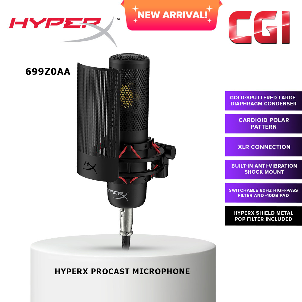 HyperX Procast Microphone with XLR Connection  - 699Z0AA