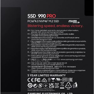 Samsung 990 PRO NVMe M.2 SSD 1TB - MZ-V9P1T0BW
