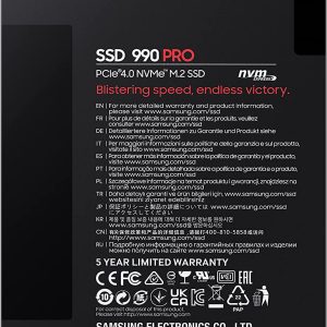 Samsung 990 PRO NVMe M.2 SSD 2TB - MZ-V9P2T0BW