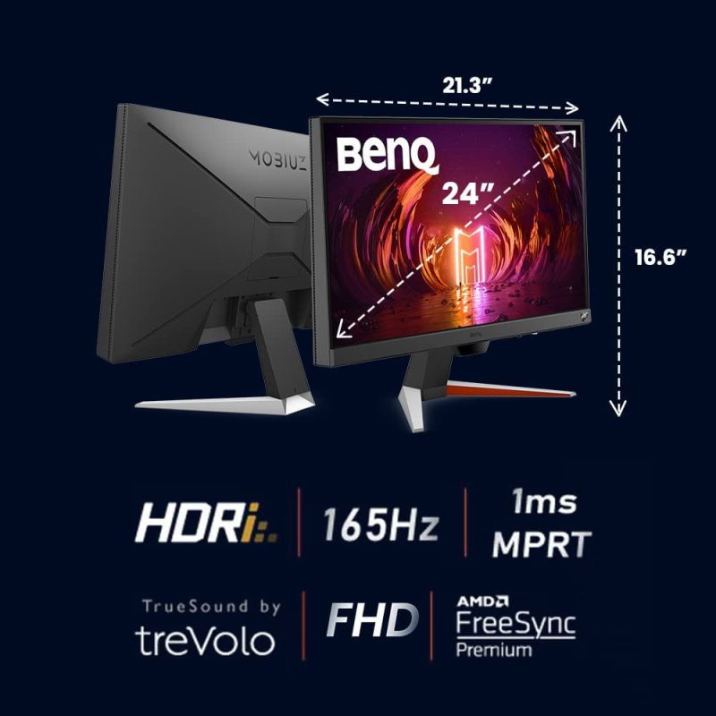 BenQ Mobiuz 23.8" EX240N VA FHD HDRi 1ms 165Hz AMD Freesync Premium Trevolo Speaker Gaming Monitor