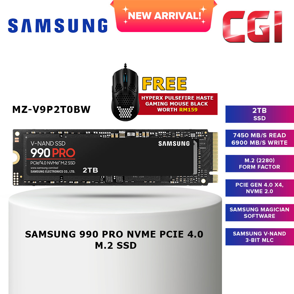 Samsung 990 PRO NVMe M.2 SSD 2TB - MZ-V9P2T0BW