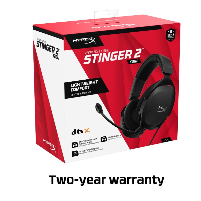 HyperX Cloud Stinger 2 Core Gaming Headset with DTX-S Headphone Spatial Audio -  683L9AA
