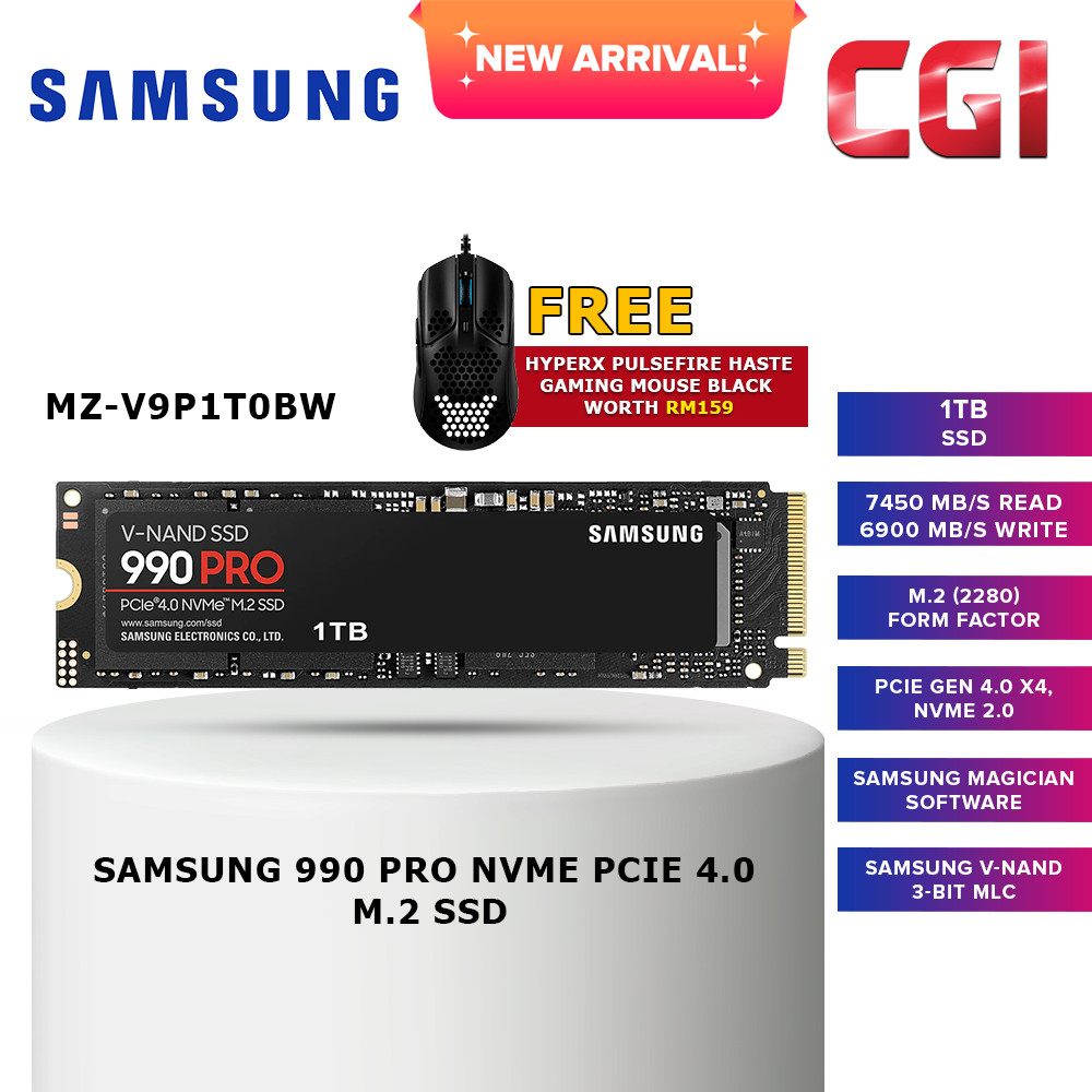 Samsung 990 PRO NVMe M.2 SSD 1TB - MZ-V9P1T0BW